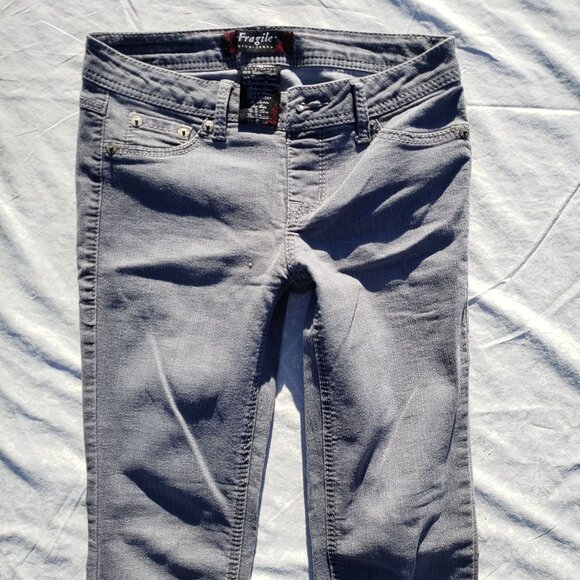 Fragile Denim Stretch Jeans - Grey - Size Small - Picture 3 of 11